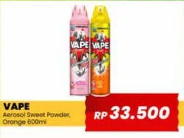 Promo Harga Fumakilla Vape Aerosol Sweet Powder, Orange 600 ml - Yogya