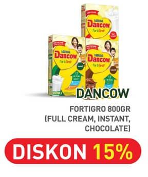Promo Harga Dancow FortiGro Susu Bubuk Full Cream, Instant, Instant Cokelat 800 gr - Hypermart