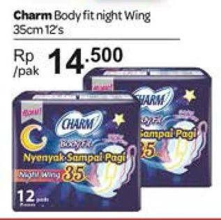 Promo Harga CHARM Body Fit Night Wing 35cm 12 pcs - Carrefour