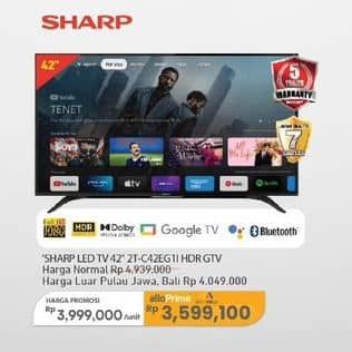 Promo Harga Sharp 2T-C42EG1I-SB DHR GTV  - Carrefour