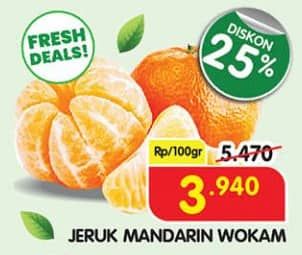 Promo Harga Jeruk Mandarin Wokam per 100 gr - Superindo