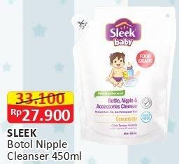 Promo Harga SLEEK Baby Bottle, Nipple and Accessories Cleanser 450 ml - Alfamart