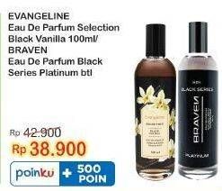 Promo Harga Evangeline EDP Selection/Braven Eau De Parfum Black   - Indomaret