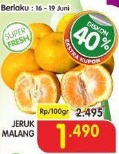 Promo Harga Jeruk Malang per 100 gr - Superindo