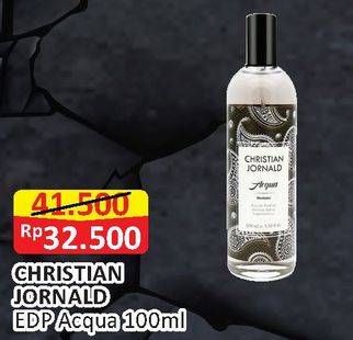 Promo Harga CHRISTIAN JORNALD Eau De Parfum Aqua 100 ml - Alfamart