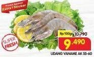 Promo Harga Udang Vanamae AK55-60 100 gr - Superindo