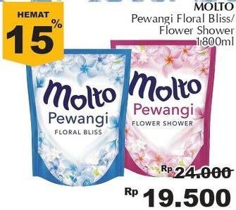 Promo Harga MOLTO Pewangi Blue, Pink 1800 ml - Giant