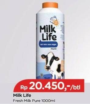 Promo Harga Milk Life Fresh Milk Murni 1000 ml - TIP TOP