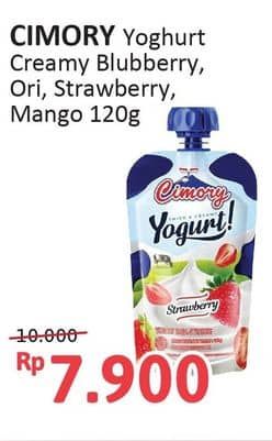 Promo Harga Cimory Squeeze Yogurt Blueberry, Original, Strawberry, Mango Sticky Rice 120 gr - Alfamidi