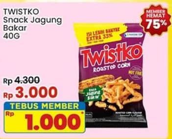 Promo Harga Twistko Snack Jagung Bakar Jagung Bakar 30 gr - Indomaret