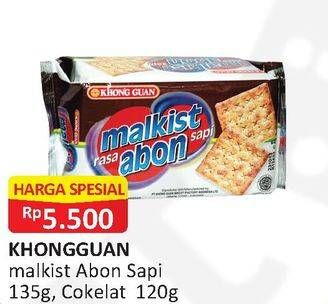 Promo Harga KHONG GUAN Malkist Salut Cokelat, Abon Sapi 135 gr - Alfamart