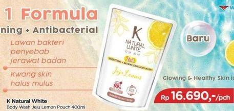 Promo Harga K Natural White Body Wash Jeju Lemon 400 ml - TIP TOP