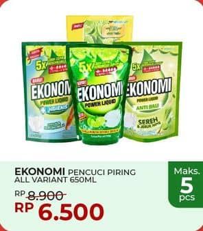 Promo Harga Ekonomi Pencuci Piring Power Liquid All Variants 650 ml - Yogya
