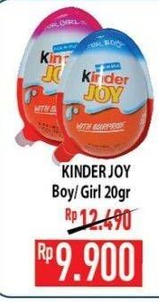 Promo Harga KINDER JOY Chocolate Crispy Girls, Boys 20 gr - Hypermart