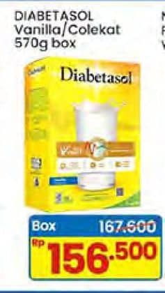 Promo Harga Diabetasol Special Nutrition for Diabetic Chocolate, Vanilla 570 gr - Indomaret