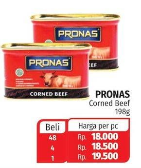 Promo Harga PRONAS Corned Beef Regular 198 gr - Lotte Grosir