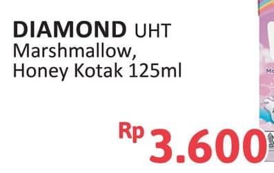 Promo Harga Diamond Milk UHT Honey, Marshmallow 125 ml - Alfamidi