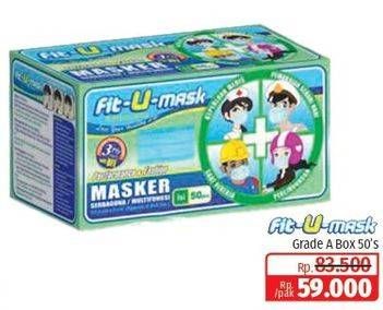 Promo Harga Fit-u-mask Masker 50 pcs - Lotte Grosir