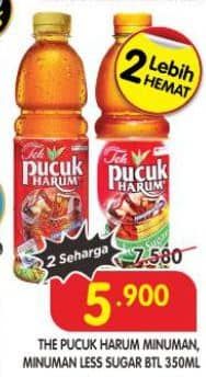 Promo Harga Teh Pucuk Harum Minuman Teh Less Sugar 350 ml - Superindo