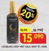 Promo Harga Casablanca Body Mist Halal Mist Night 100 ml - Superindo
