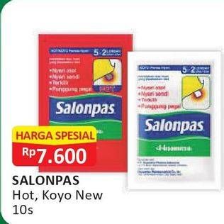 Promo Harga SALONPAS Koyo Pereda Nyeri Hot 10 pcs - Alfamart