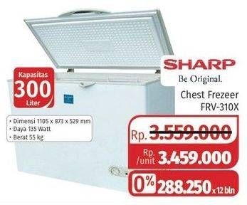 Promo Harga SHARP FRV-310X | Chest Freezer 300ltr  - Lotte Grosir