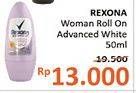 Promo Harga REXONA Deo Roll On Advanced White 50 ml - Alfamidi