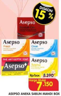 Promo Harga ASEPSO Antiseptic Bar Soap 80 gr - Superindo
