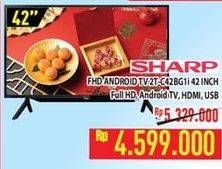 Promo Harga SHARP 2T-C42BG1i | Full HD Android TV 42"  - Hypermart