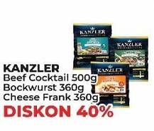 Promo Harga Kanzler Beef Cocktail / Bockwurst/ Cheese Frank  - Yogya