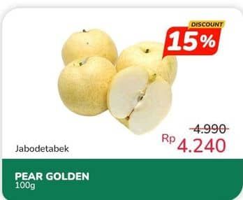 Promo Harga Pear Golden per 100 gr - Indomaret