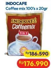 Promo Harga Indocafe Coffeemix 3in1 per 100 sachet 20 gr - Hypermart