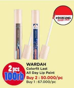 Promo Harga Wardah Colorfit Last All Day Lip Paint 4 gr - Watsons