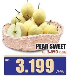 Promo Harga Pear Sweet per 100 gr - Hari Hari