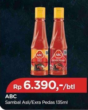 Promo Harga ABC Sambal Asli, Extra Pedas 135 ml - TIP TOP