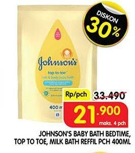 Promo Harga JOHNSONS Baby Bath 400 mL  - Superindo