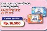 Promo Harga CHARM Extra Comfort Cooling Fresh 16s/ Maxi 23cm 18s  - Indomaret
