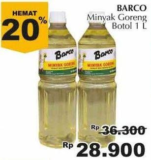 Promo Harga BARCO Minyak Goreng Kelapa 1 ltr - Giant