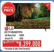 Promo Harga LG 43NANO75TPA LED TV 43"  - Hypermart