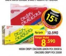Promo Harga Nissin Crispy Crackers Original/Lemon  - Superindo