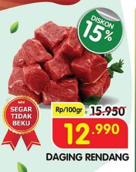 Promo Harga Daging Rendang Sapi per 100 gr - Superindo
