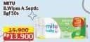 Promo Harga Mitu Baby Wipes Antiseptic per 2 pouch 45 sheet - Alfamart