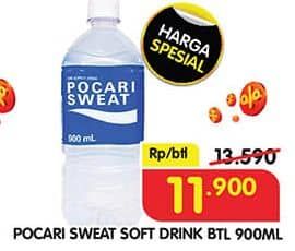 Promo Harga Pocari Sweat Minuman Isotonik Original 900 ml - Superindo