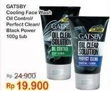 Promo Harga GATSBY Cooling Face Wash Black Power, Oil Control, Perfect Clean 100 gr - Indomaret