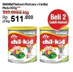 Promo Harga MORINAGA Chil Kid Platinum Vanilla, Madu per 2 kaleng 800 gr - Carrefour