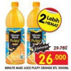 Promo Harga Minute Maid Juice Pulpy Kecuali Orange 1000 ml - Superindo