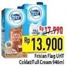 Promo Harga Frisian Flag Susu UHT Purefarm Swiss Chocolate, Full Cream 946 ml - Hypermart