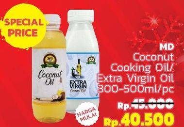 Promo Harga MD Natural Cooking Coconut Oil/MD Organic Extra Virgin Coconut Oil   - LotteMart