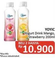 Promo Harga YOYIC Yogurt Drink Strawberry, Mango 200 ml - Alfamidi