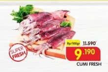 Cumi Cumi per 100 gr Diskon 20%, Harga Promo Rp9.190, Harga Normal Rp11.590